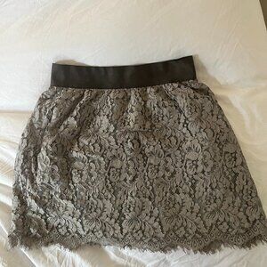 J Crew Lace Mini Skirt - Grey Size 0